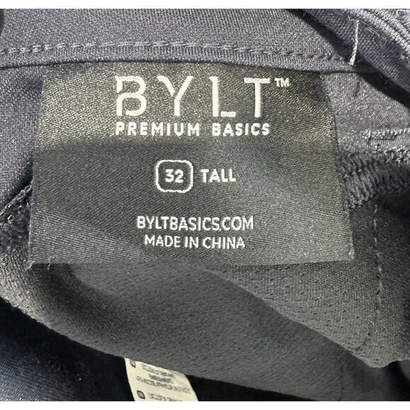 BYLT Premium Basics Everyday Pant 2.0 Slim Fit Men 32 Tall Navy Blue Performance - Picture 11 of 14